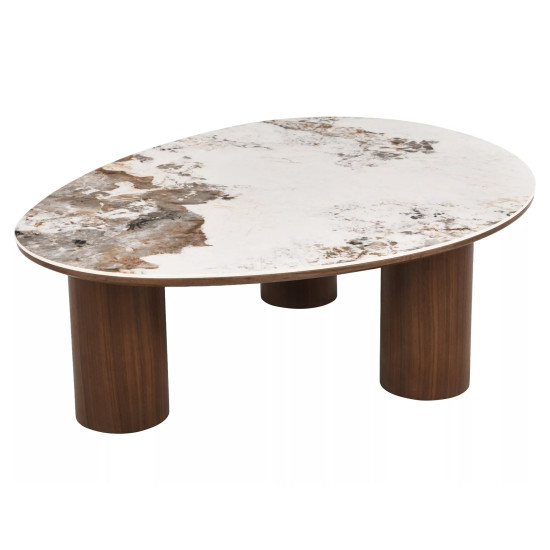 Стол журнальный кофейный Adelis 110×80 см Белый / Орех 4