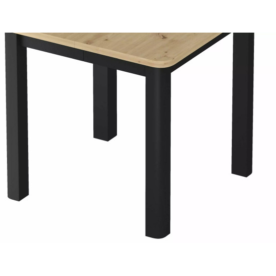 Стол обеденный раскладной кухонный Oskar (80–200)×80 см Ламинированная плита Дуб / Черный каркас 5