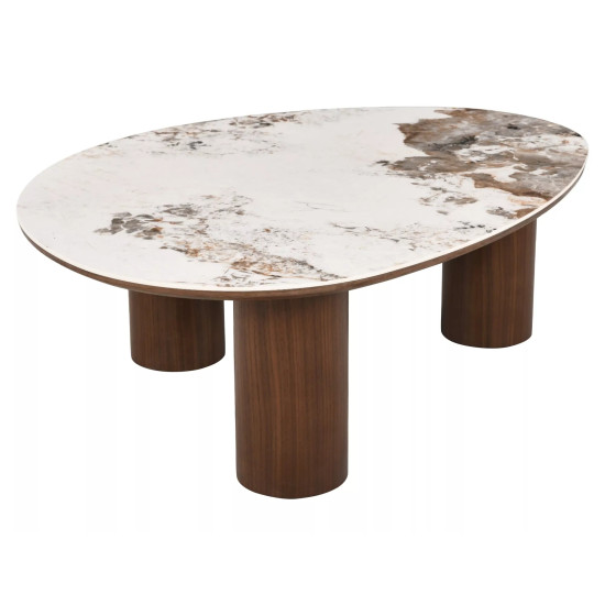 Стол журнальный кофейный Adelis 110×80 см Белый / Орех 2