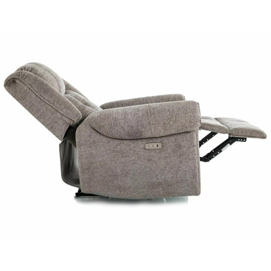 Кресло реклайнер электрическое Parys Raven Серая ткань / Черный каркас 5