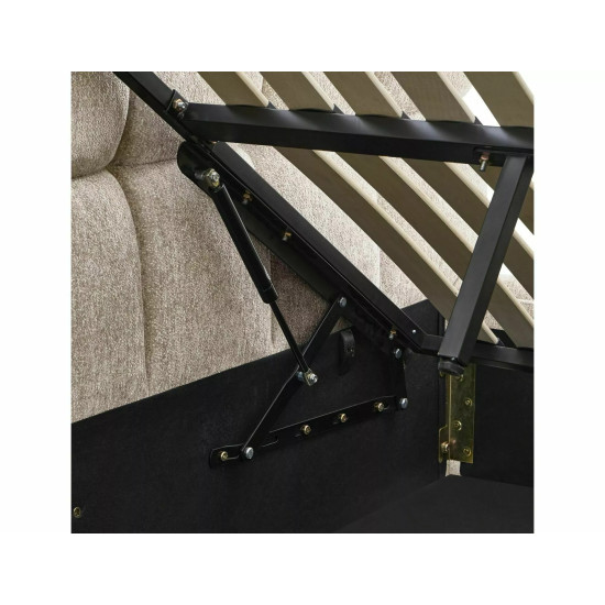 Кровать двухспальная мягкая Parma Raven 160×200 Бежевая ткань 10