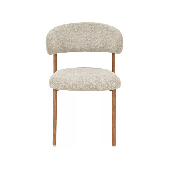 Стул кухонный обеденный мягкий Elton Ii Бежевая ткань / Дуб каркас 5