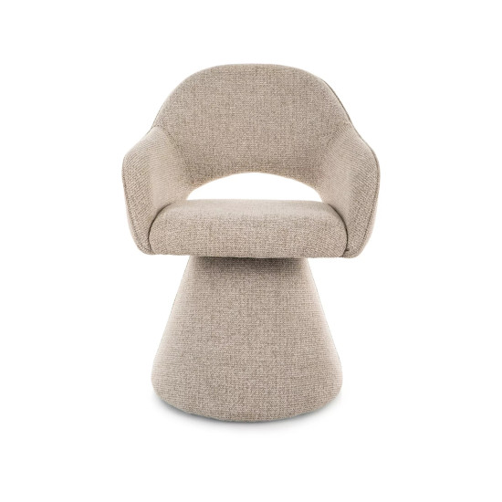 Стул кухонный обеденный мягкий Riku Noelle Бежевая ткань / Бежевый каркас 3