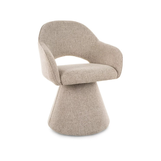 Стул кухонный обеденный мягкий Riku Noelle Бежевая ткань / Бежевый каркас 10