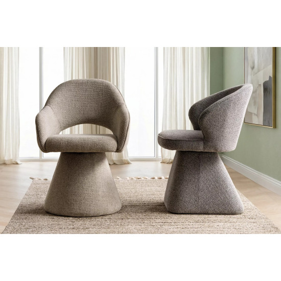 Стул кухонный обеденный мягкий Riku Noelle Бежевая ткань / Бежевый каркас 6