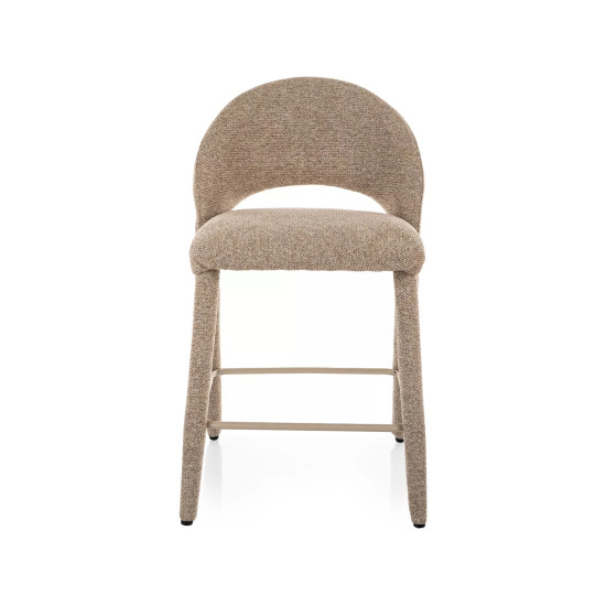 Полубарный стул кухонный Flo H-2 Бежевая ткань / Бежевый каркас 3