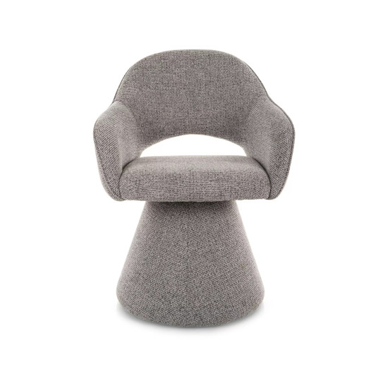 Стул кухонный обеденный мягкий Riku Noelle Серая ткань / Серый каркас 2