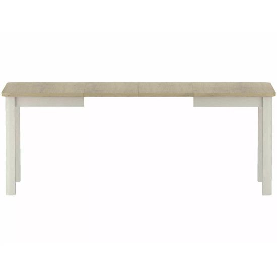 Стол обеденный раскладной кухонный Oskar (120–200)×80 см Ламинированная плита Дуб / Кашемир каркас 2