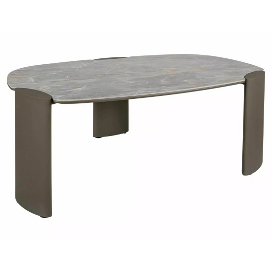 Стол журнальный кофейный Adoro A 118×75 см Серый / Медь 3