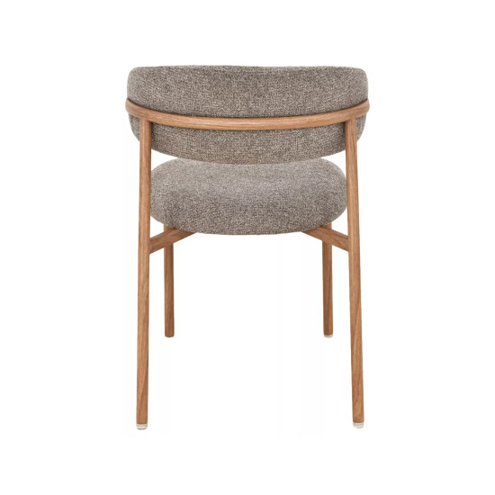 Стул кухонный обеденный мягкий Elton II Капучино ткань / Дуб каркас 5