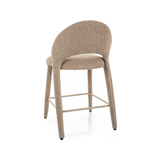 Полубарный стул кухонный Flo H-2 Бежевая ткань / Бежевый каркас 4