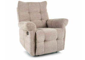 Кресло реклайнер Atos Raven Темно-бежевая ткань / Черный каркас