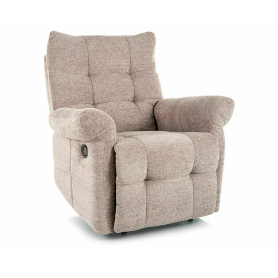 Кресло реклайнер Atos Raven Темно-бежевая ткань / Черный каркас 1