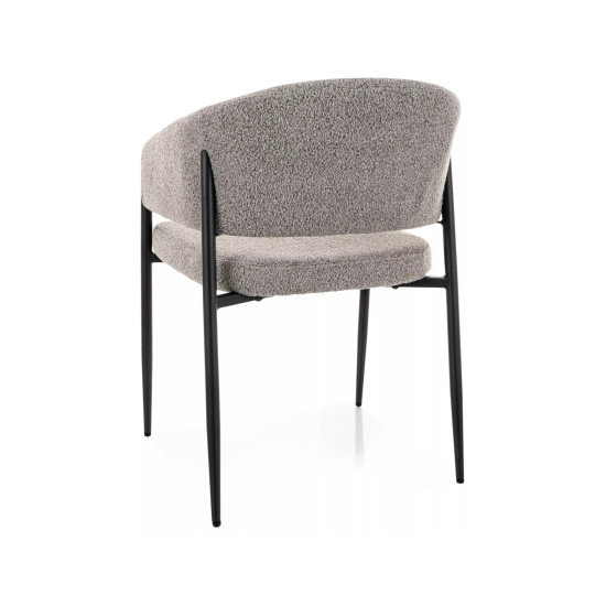 Стул кухонный обеденный мягкий Akita Серая ткань / Черный каркас 2