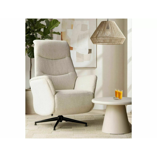 Кресло реклайнер электрическое Nestor Raven Бежевая ткань / Черный каркас 7