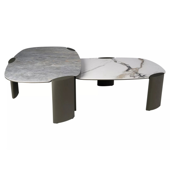 Стол журнальный кофейный Adoro A 118×75 см Серый / Медь 11