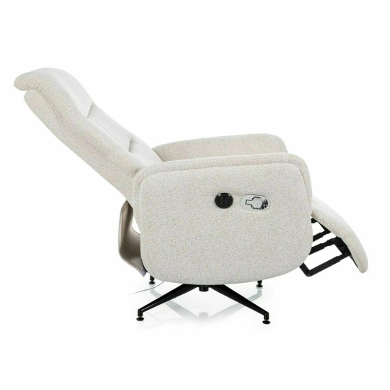 Кресло реклайнер электрическое Nestor Raven Бежевая ткань / Черный каркас 3