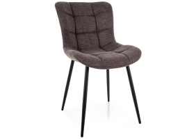 Стул кухонный обеденный мягкий Julia Brego Капучино ткань / Черный каркас