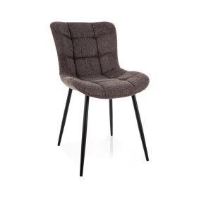 Стул кухонный обеденный мягкий Julia Brego Капучино ткань / Черный каркас
