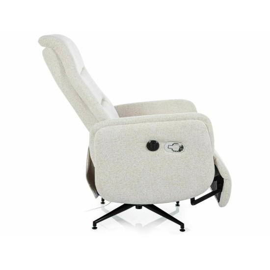 Кресло реклайнер электрическое Nestor Raven Бежевая ткань / Черный каркас 2