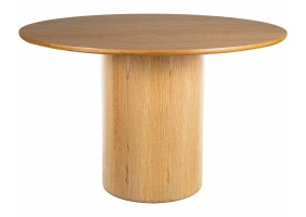 Стол обеденный кухонный Rondo ø120 см МДФ+шпон Дуб/Дуб каркас