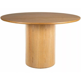 Стол обеденный кухонный Rondo ø120 см МДФ+шпон Дуб/Дуб каркас