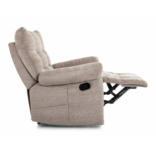 Кресло реклайнер Atos Raven Темно-бежевая ткань / Черный каркас 2