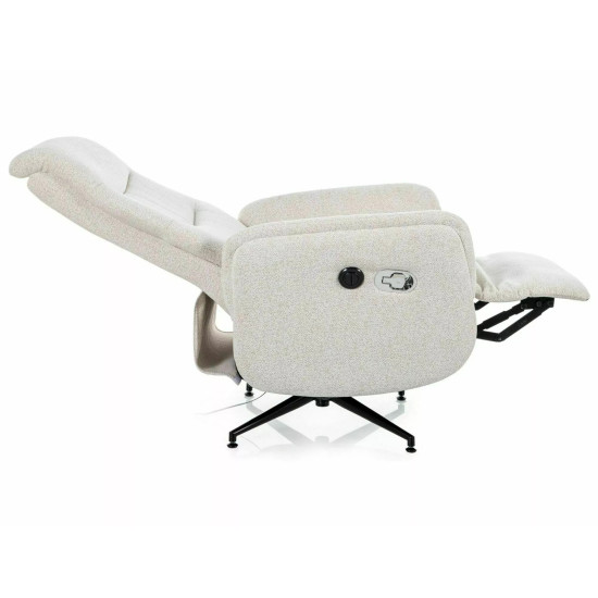 Кресло реклайнер электрическое Nestor Raven Бежевая ткань / Черный каркас 4