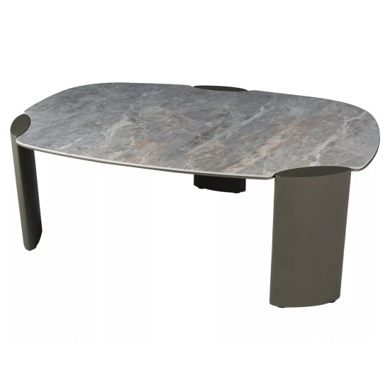 Стол журнальный кофейный Adoro A 118×75 см Серый / Медь 10