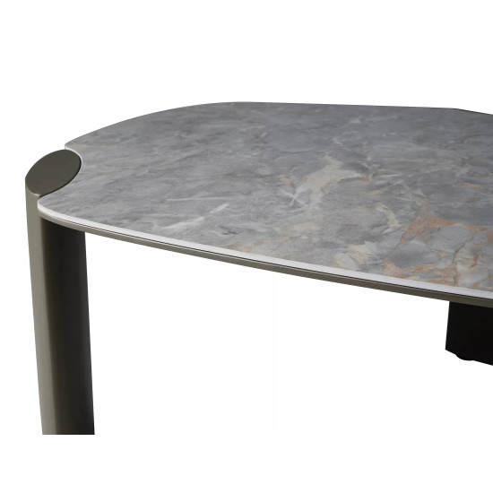 Стол журнальный кофейный Adoro A 118×75 см Серый / Медь 8