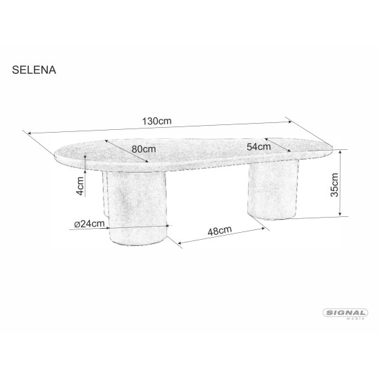 Стол журнальный кофейный Selena 130×80 см Экрю 2