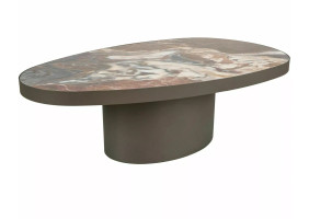 Стол журнальный кофейный Gusto A 118×73 см Коричневый / Медь