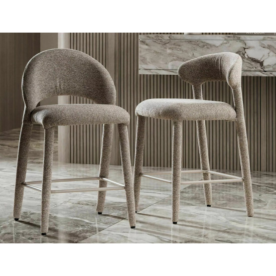 Полубарный стул кухонный Flo H-2 Бежевая ткань / Бежевый каркас 2