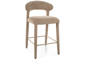 Полубарный стул кухонный Cava H-2 Бежевая ткань / Бежевый каркас