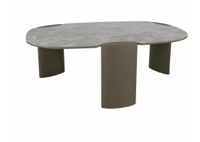 Стол журнальный кофейный Adoro A 118×75 см Серый / Медь