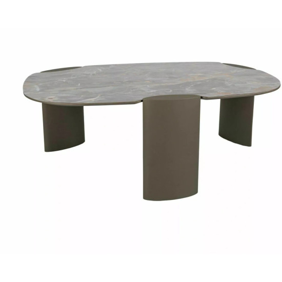 Стол журнальный кофейный Adoro A 118×75 см Серый / Медь 1