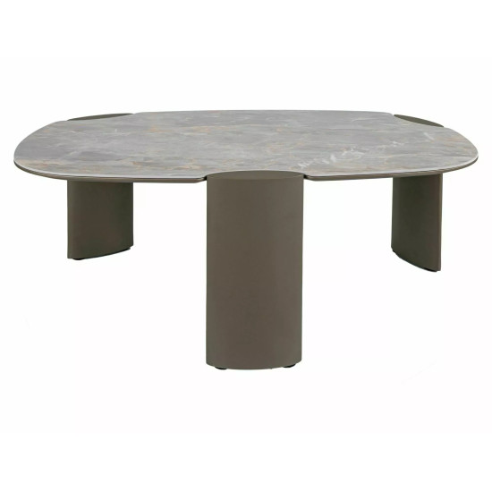 Стол журнальный кофейный Adoro A 118×75 см Серый / Медь 2