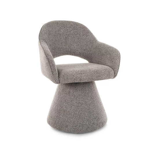 Стул кухонный обеденный мягкий Riku Noelle Серая ткань / Серый каркас 7