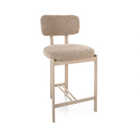 Полубарный кухонный стул Misaki H-2 Бежевая ткань / Кашемир каркас