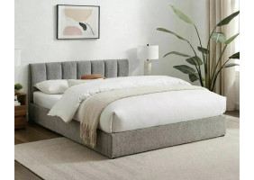 Кровать односпальная мягкая Montreal Raven 120×200 Серая ткань