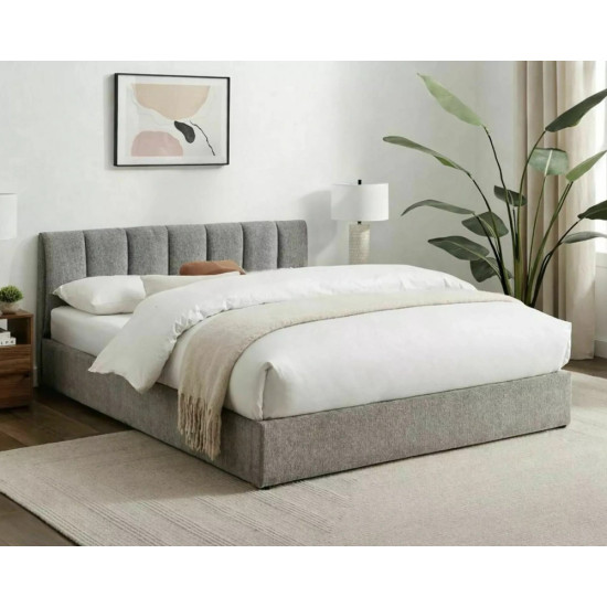 Кровать односпальная мягкая Montreal Raven 120×200 Серая ткань 1