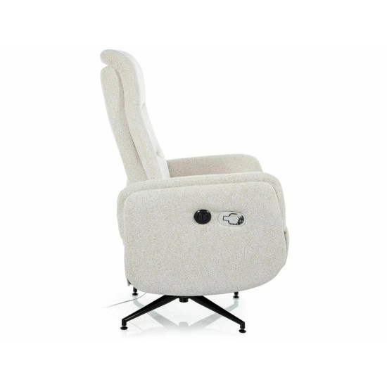 Кресло реклайнер электрическое Nestor Raven Бежевая ткань / Черный каркас 9