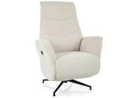 Кресло реклайнер электрическое Nestor Raven Бежевая ткань / Черный каркас