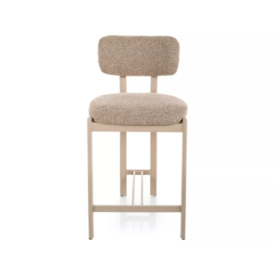 Полубарный кухонный стул Misaki H-2 Бежевая ткань / Кашемир каркас 2