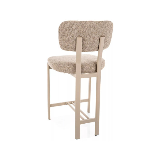 Полубарный кухонный стул Misaki H-2 Бежевая ткань / Кашемир каркас 4