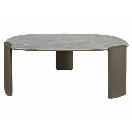Стол журнальный кофейный Adoro A 118×75 см Серый / Медь 4