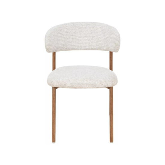 Стул кухонный обеденный мягкий Elton II Светло-бежевая ткань / Дуб каркас 2