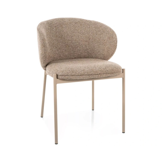 Стул кухонный обеденный мягкий Kioto Бежевая ткань / Кашемир каркас 1