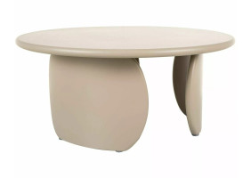 Стол журнальный кофейный Noemi ø80 см Темный беж