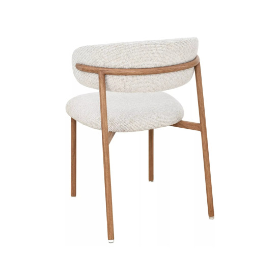 Стул кухонный обеденный мягкий Elton II Светло-бежевая ткань / Дуб каркас 5